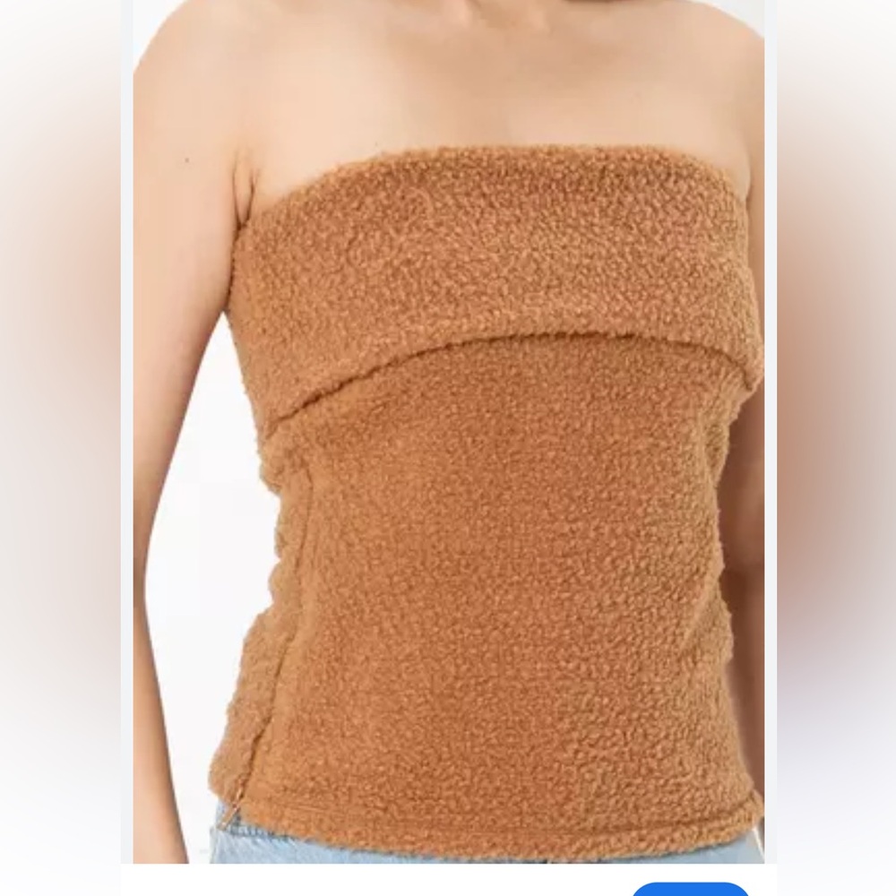 Zara Brown Strapless Tank Top